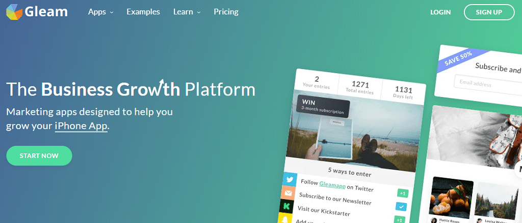 gleam - Grow Your Traffic and Followers with Giveaway Tools